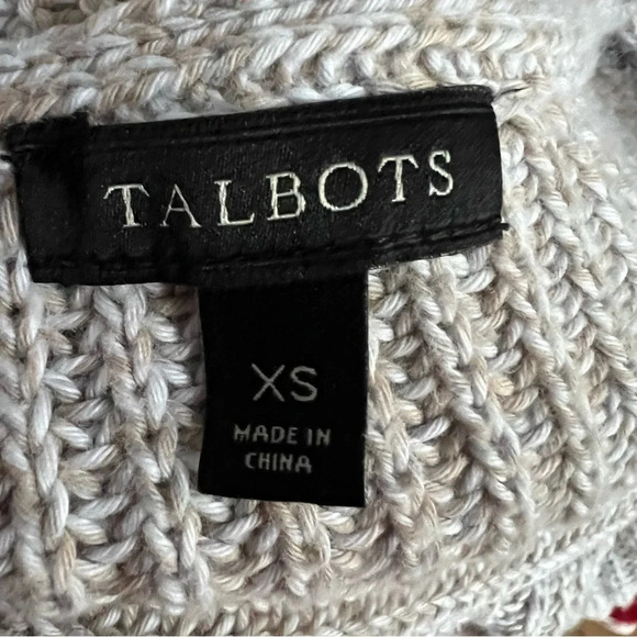 TALBOTS| Loose Cable Knit Cardigan Open Front Sweater size extra small - Picture 14 of 15